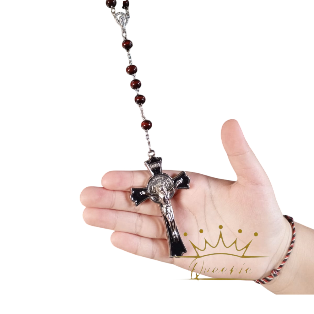 Gantungan Spion Mobil Rosario | Gantungan Spion Mobil Kayu | Aksesories Mobil Salib