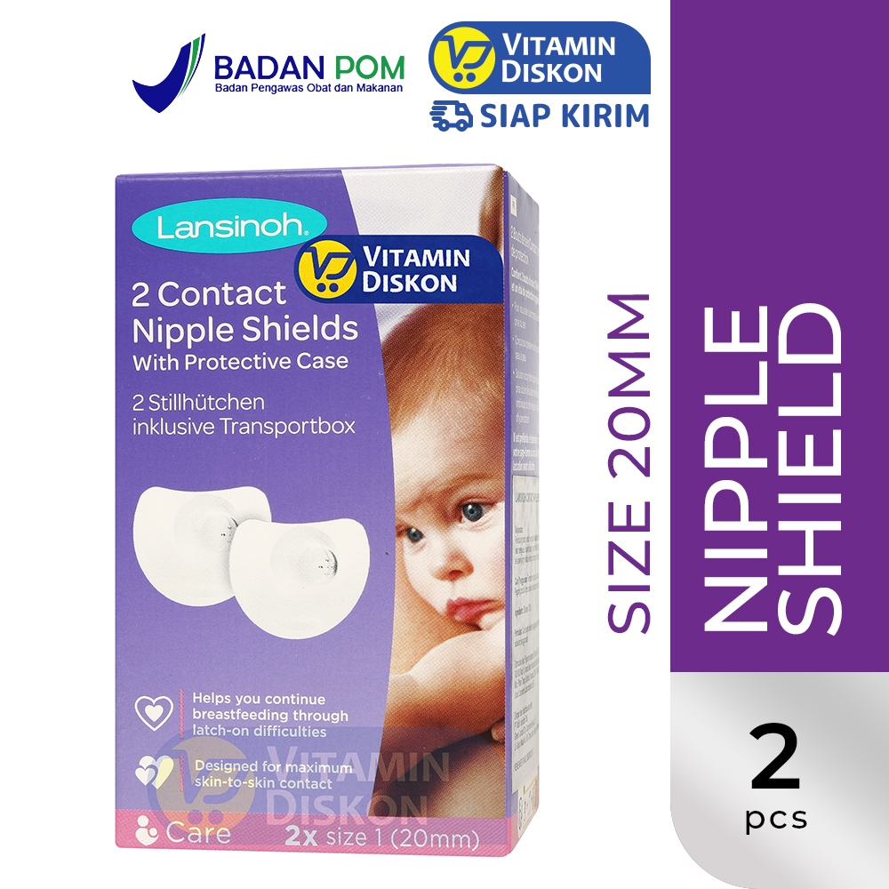 LANSINOH CONTACT NIPPLE SHIELDS | Pelindung Puting Silikon untuk Ibu Menyusui