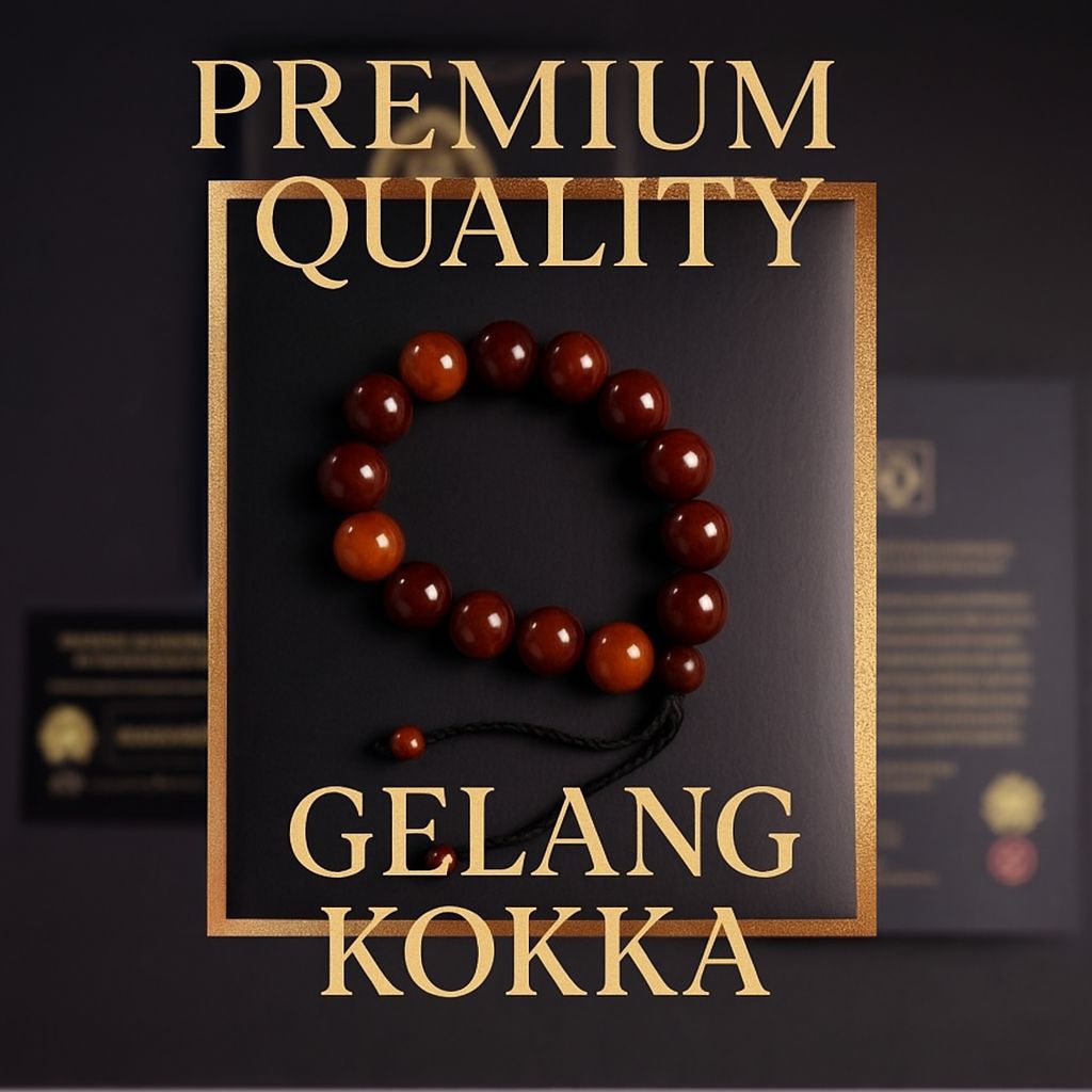 GELANG TASBIH KOKKA/KAUKAH JUMBO ORIGINAL PREMIUM QUALITY Bersertifikat Asli 100%  kokah koka kaokah