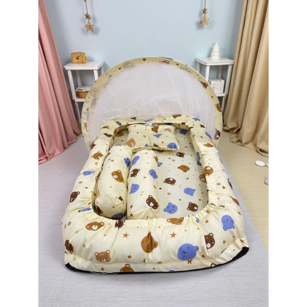 Kasur Bayi Serut Kelambu Lepas Pasang