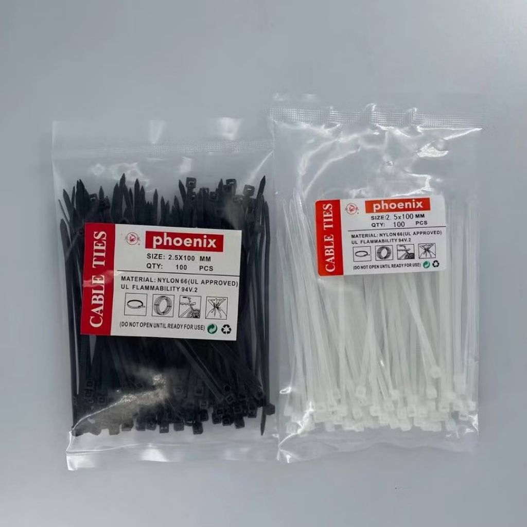 Kabel Ties 10cm isi 100pcs Cable Ties 10cm Hitam Putih