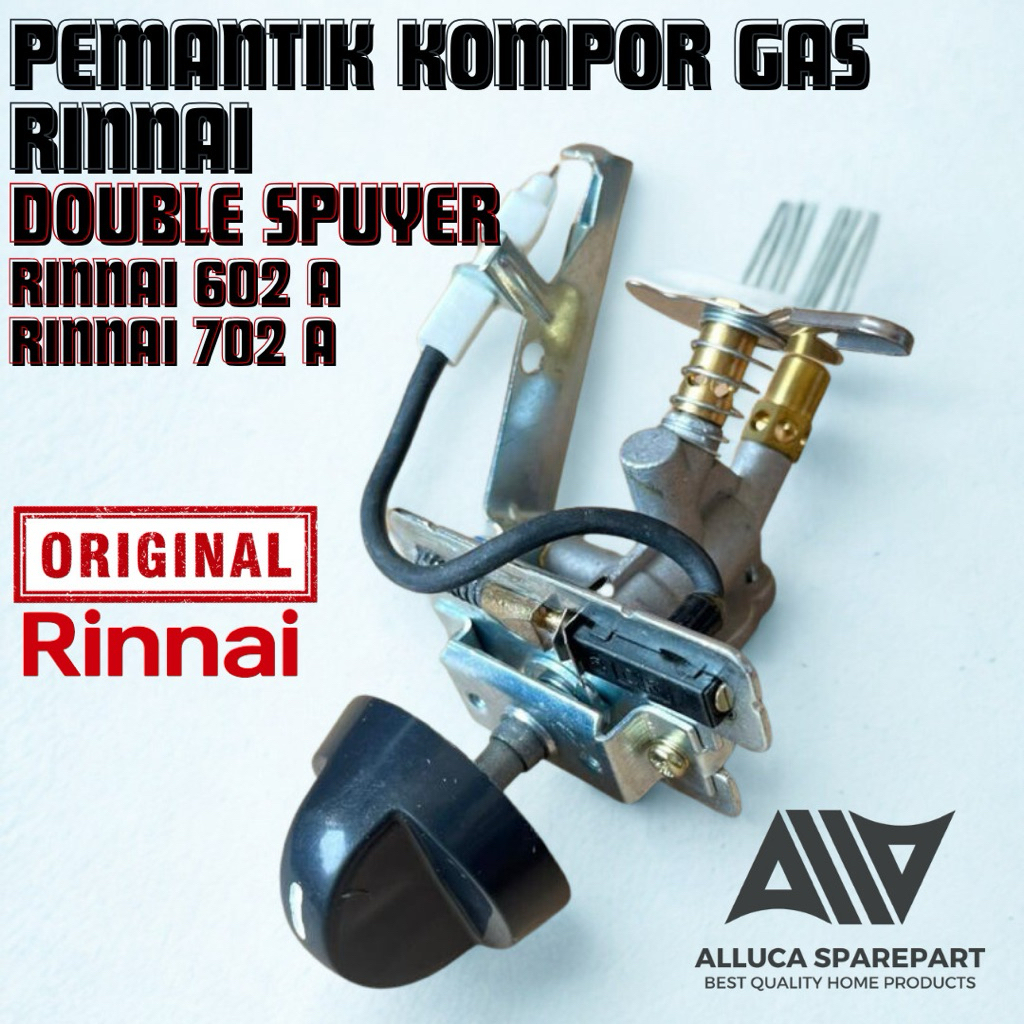 MESIN PEMANTIK KOMPOR GAS RINNAI DOUBLE SPUYER FREE KNOP ORIGINAL HIGH QUALITY
