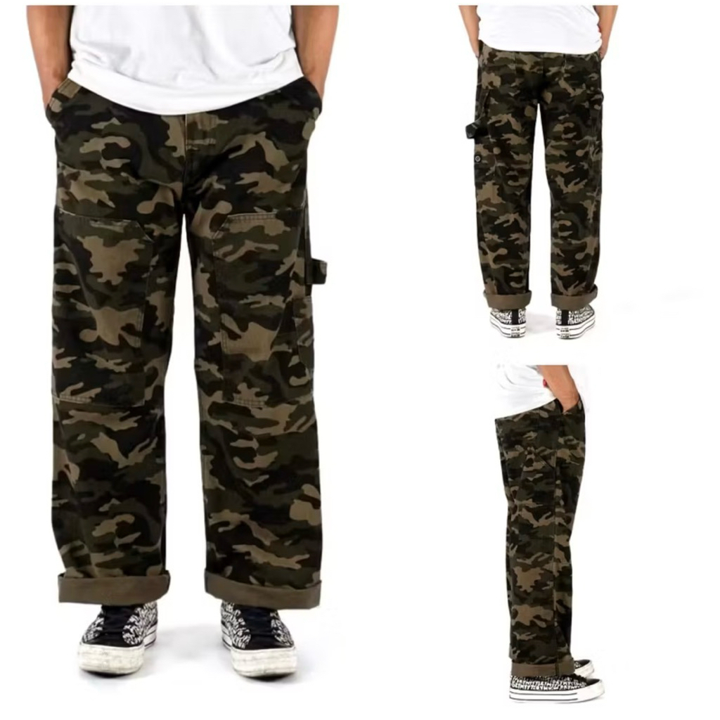 CARPENTER PANTS BIGSIZE 27-46 - Celana Loreng Carpenter Panjang Pria Jumbo Big size Baggy Pants Gomb