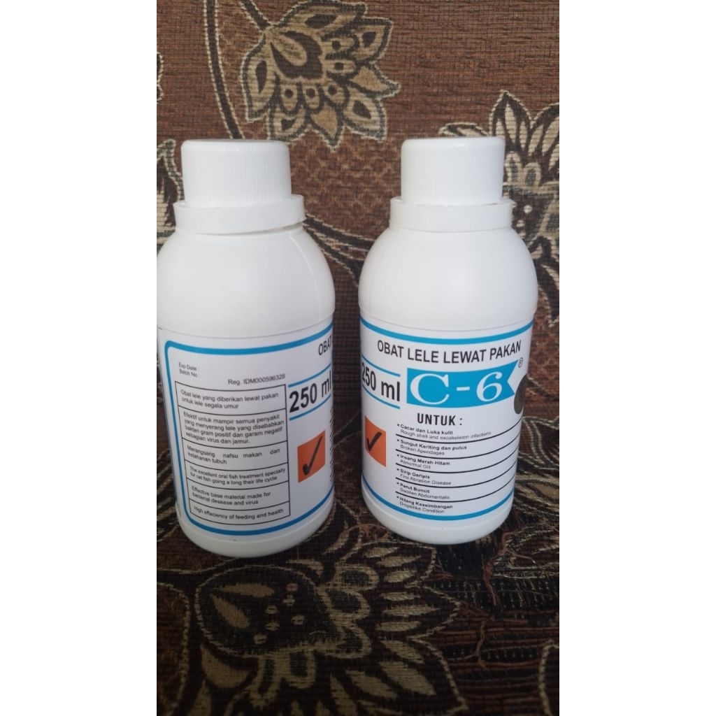 C-6 OBAT KULIT Ikan Lele, OBAT CACAR & KEMBUNG BUNCIT, Efektif Melawan Penyakit, 250ml, Obat Ikan Le