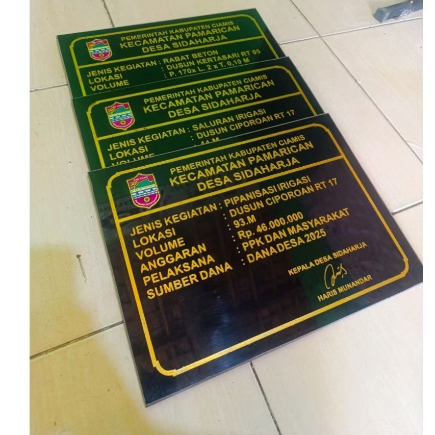 TERMURAH Prasasti Bangunan Dana Desa Bahan Granit / prasasti Peresmian /Pembangunan Desa