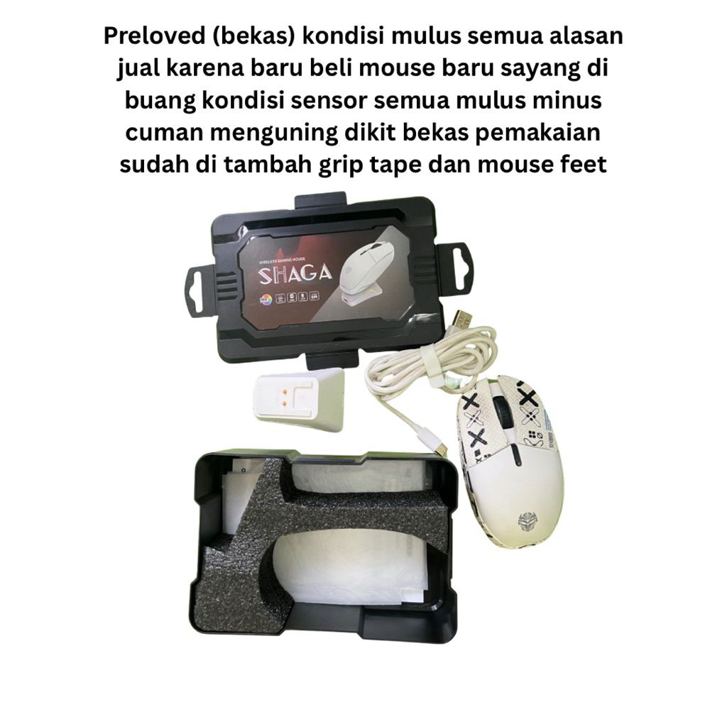 Rexus Shaga Rx-130 Rgb Wireless Gaming Mouse Triple Connection Preloved