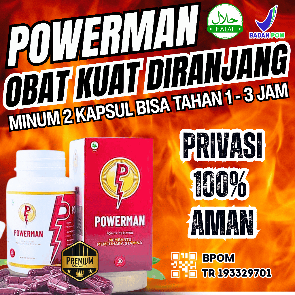TOP 1 TERLARIS POWERMAN OBAT KUAT HERBAL PRIA tahan lama berhubungan intim bpom tanpa efek samping