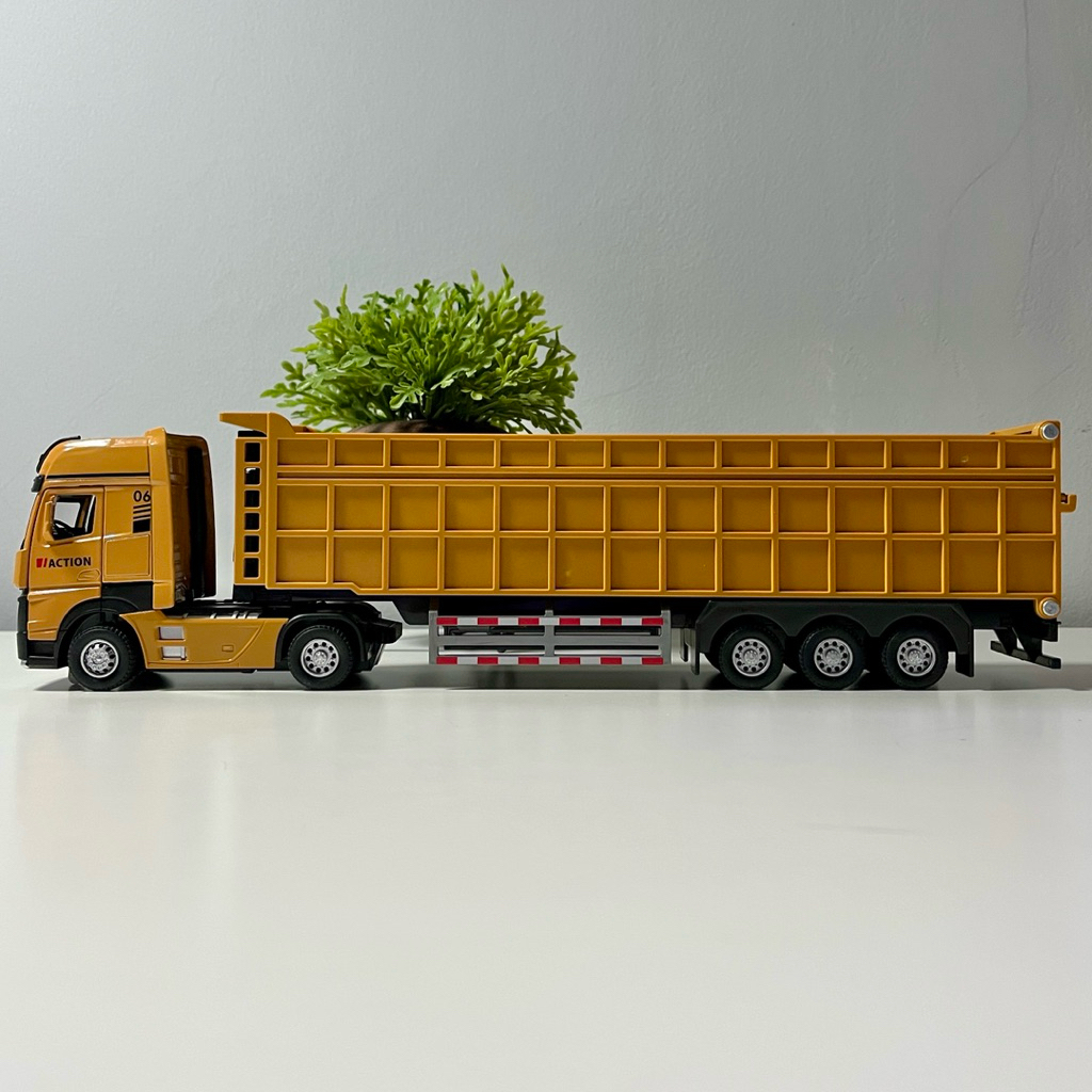 (TERDAPAT LAMPU&SUARA) Mainan Dump Truck/Mainan Truk Tanah/ Mainan Truk Pasir/Mainan Truk Hino (seru