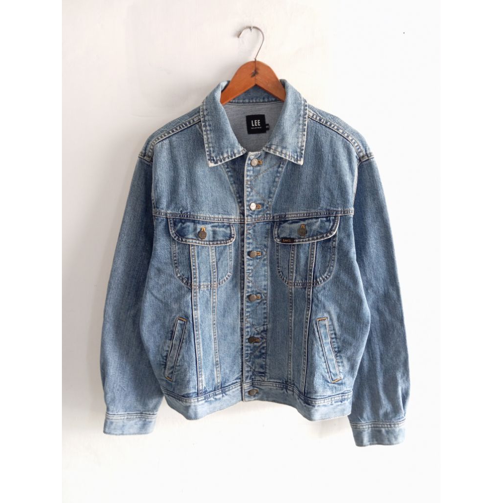 jaket jeans denim vintage boxy fit Lee riders