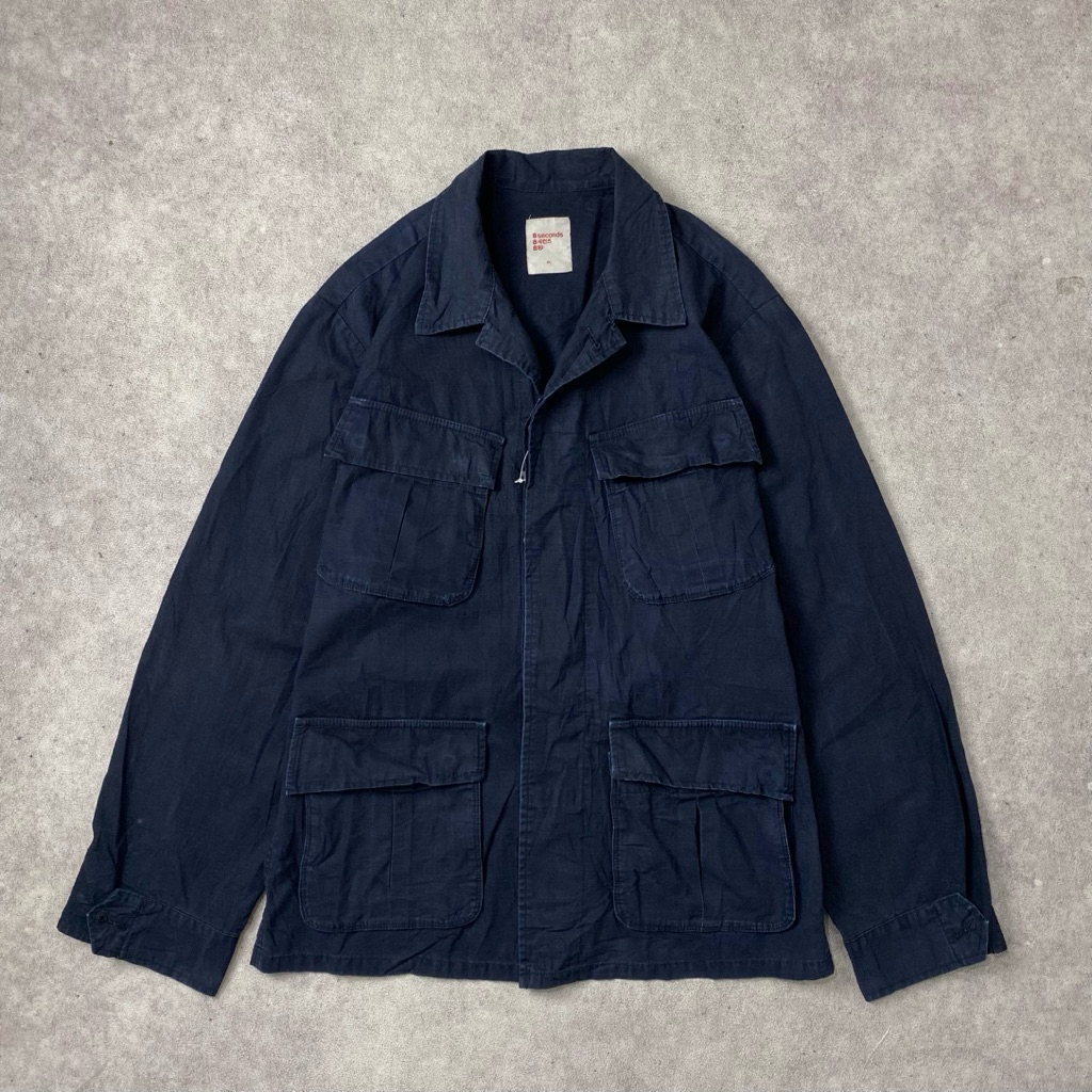 8 Seconds Ripstop Military Black Jungle Fatigue Jacket