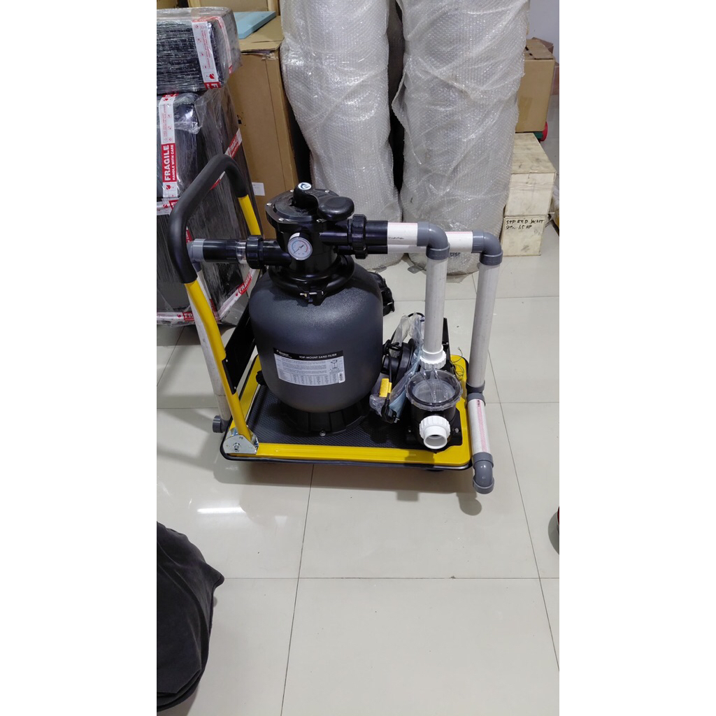 Paket Pompa Vacum Kolam Renang Portable Troli Mesin Pompa Kolam Renang