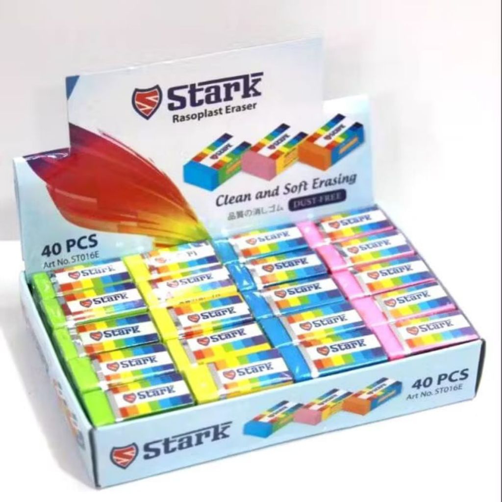 Penghapus pensil Hitam / penghapus warna abu eraser putih stationery