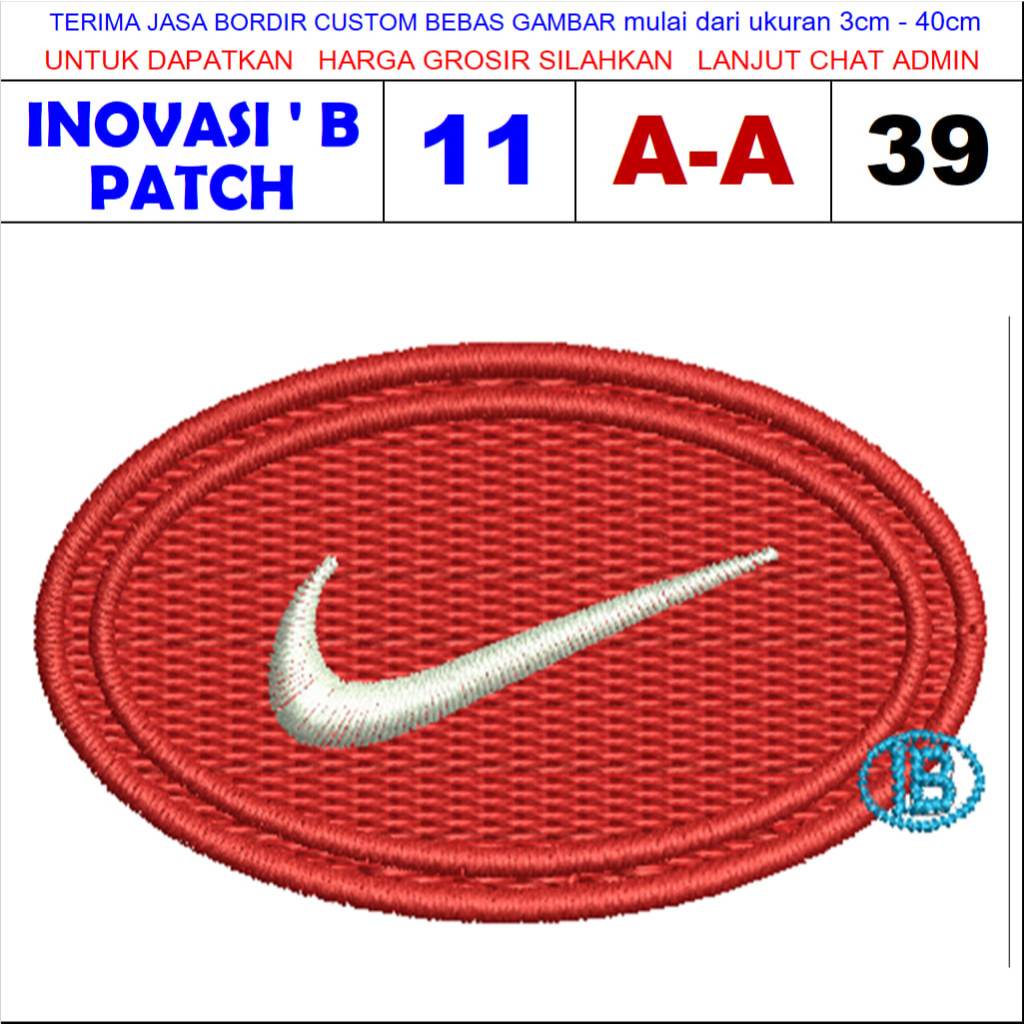 PATCH BORDIR LOGO BRAND//NIKE RED OVAL ( A-A39 )