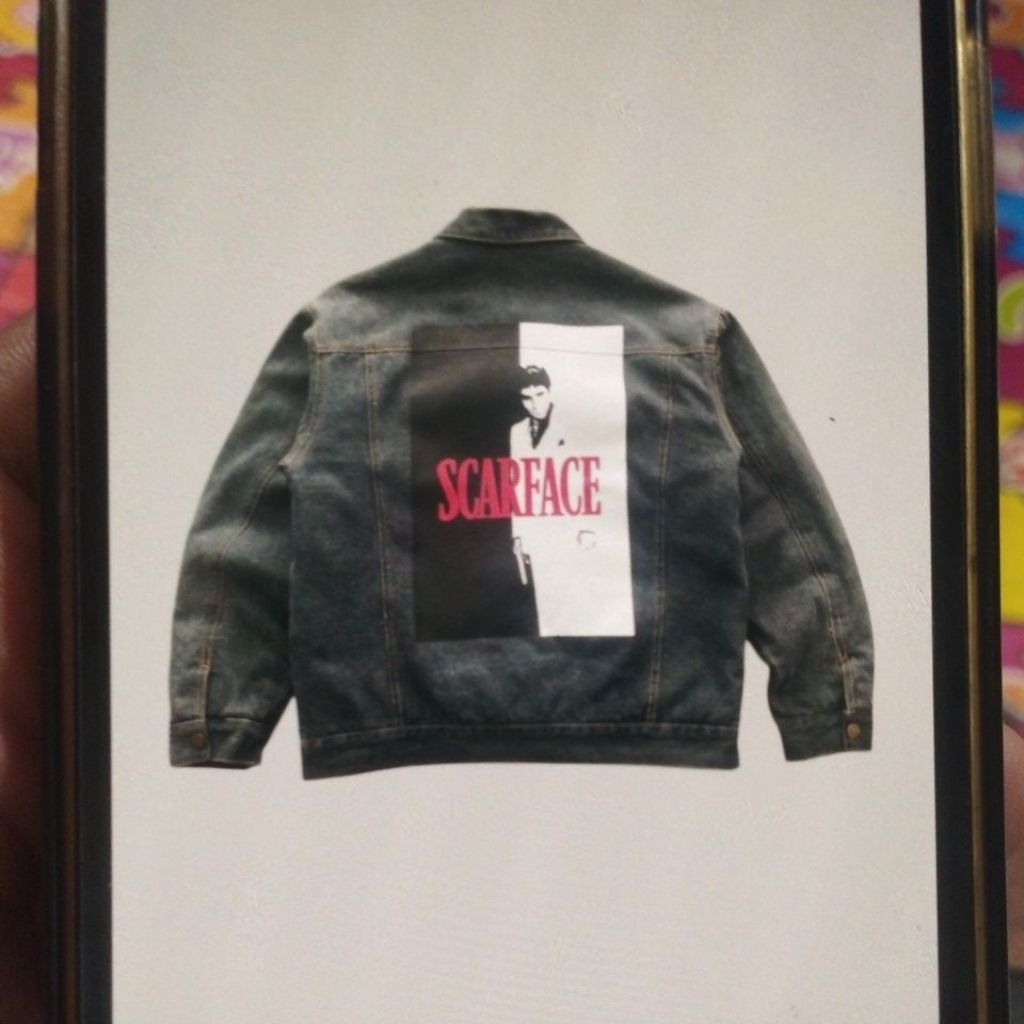 scarface denim jacket