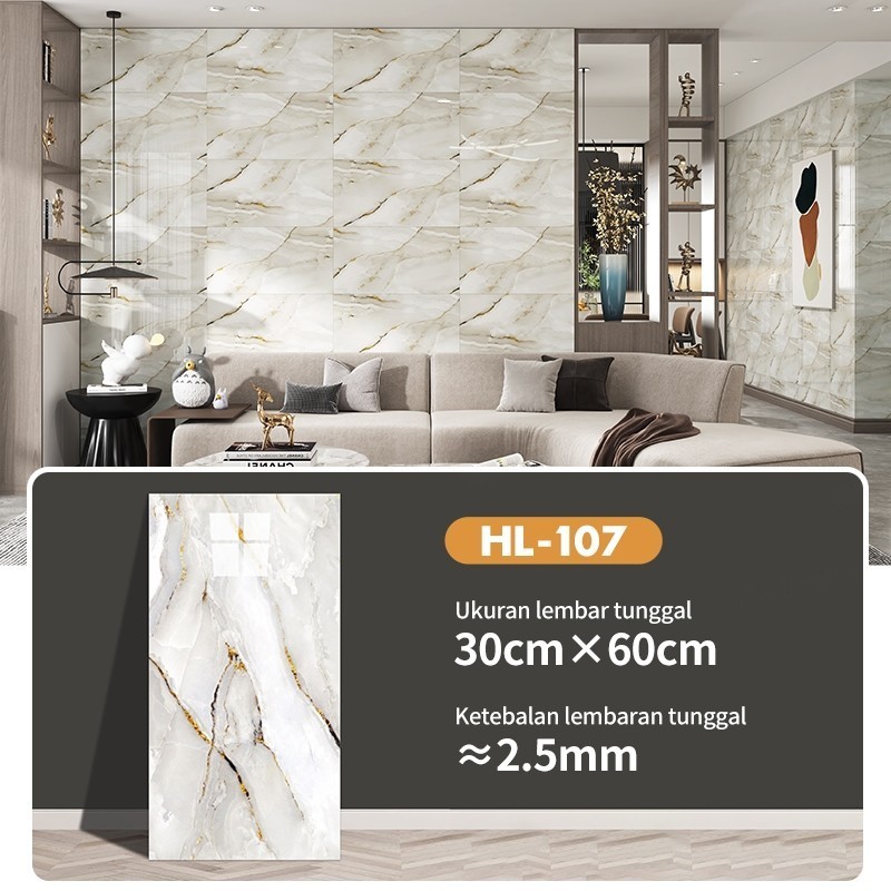 Wallpaper Vinyl Dinding Sticker Foam 30x60 Model Keramik Mewah  Elegan
