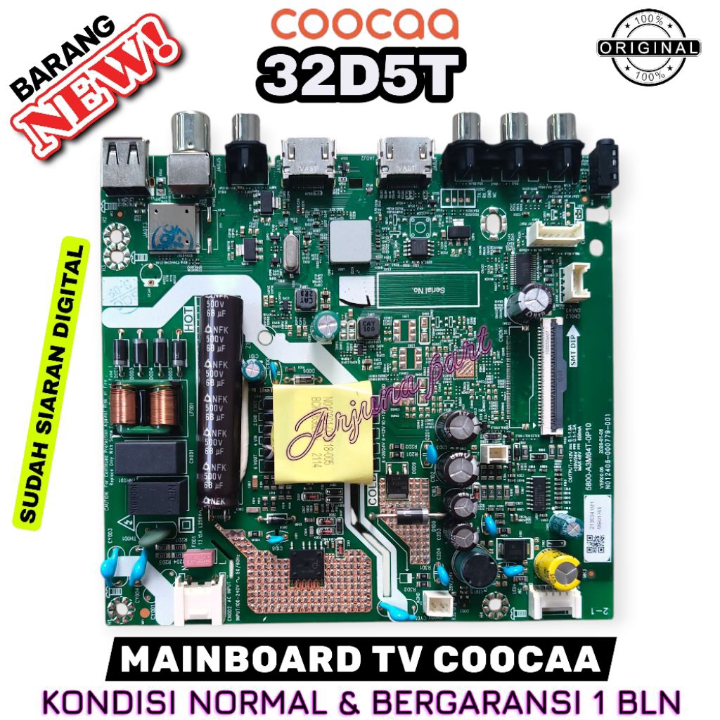 MAINBOARD TV COOCAA 32D5T / MB TV COOCAA 32D5T / MESIN TV COOCAA 32D5T / MODUL TV COOCAA 32D5T / MB 