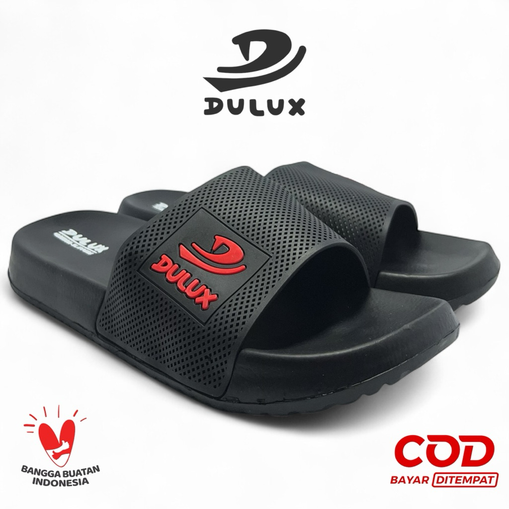Sendal Slop Dulux Pria Karet Empuk Anti Licin.Sendal Karet Pria