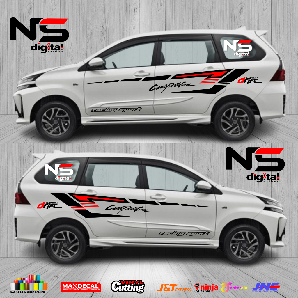 Stiker Mobil Avanza Model List Simple Tahan Lama