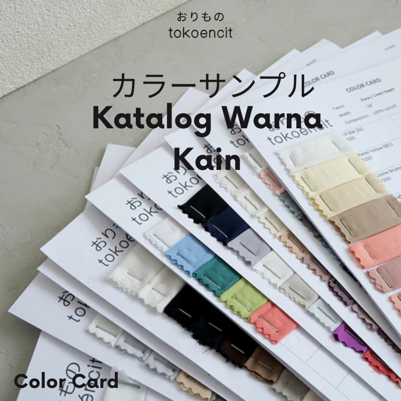 Tokoencit Katalog Warna Kain/Color Card Kain Euca Super, Klook Slub, Chiffon Silk, TC Poplin, Denier