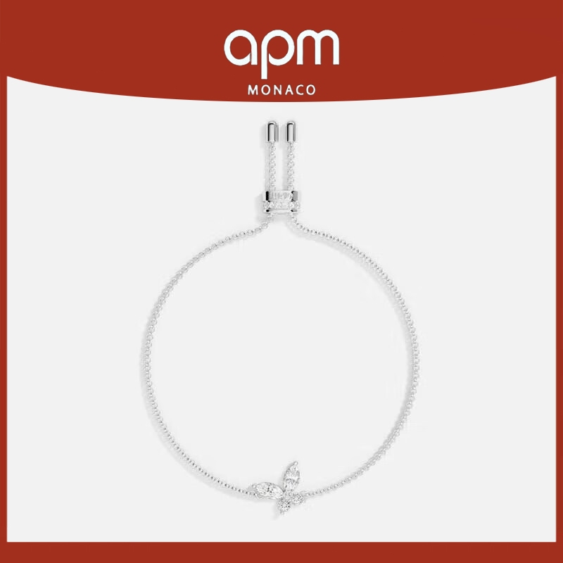 APM Monaco | Gelang Wanita Kupu-Kupu - Gelang Adjustable Perak 925 Bergaya Bohemia Eropa, Hadiah Ele
