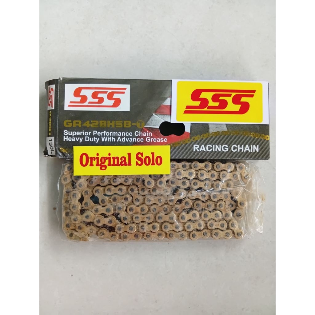 Rantai SSS 428 HSBT warna gold