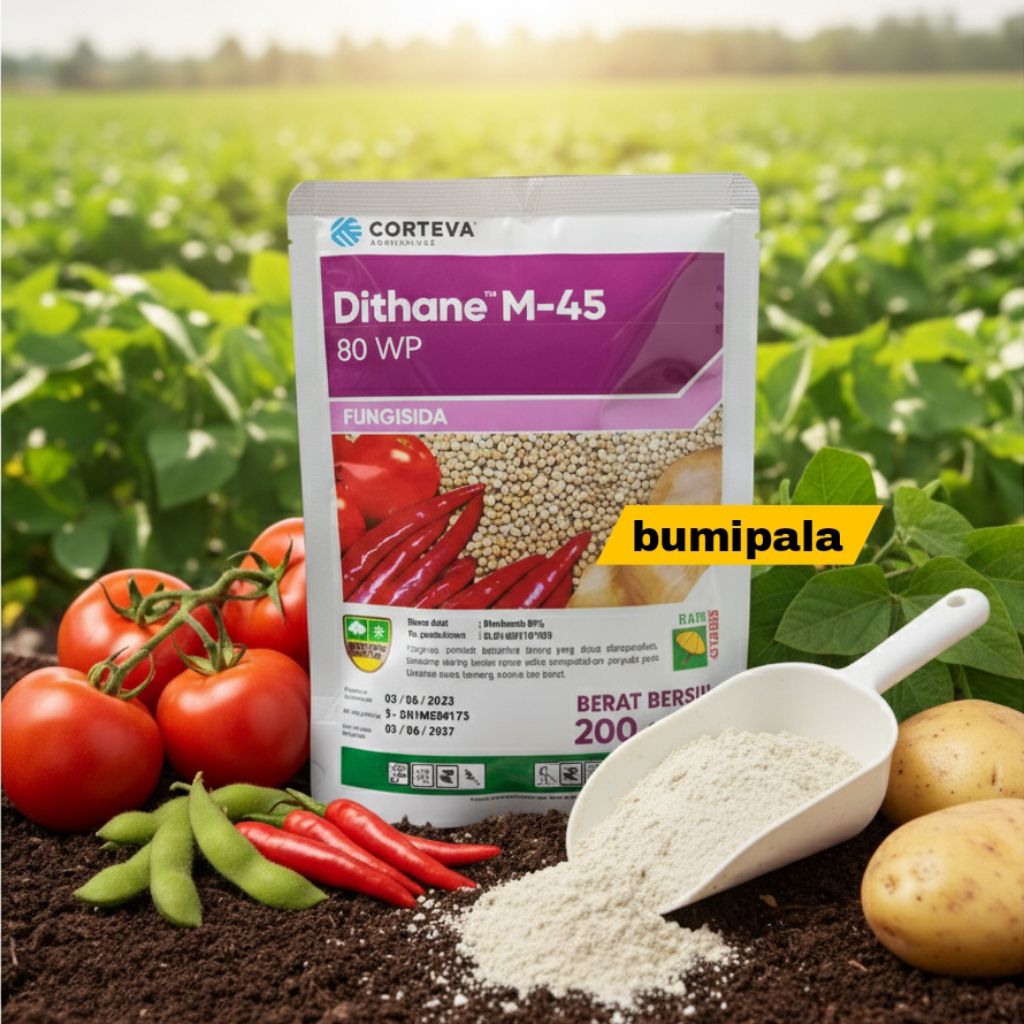 Fungisida Dithane M-45 80 Wp 200 gram Corteva/Racun Protektif Mancozeb Penyakit Jamur Tanaman
