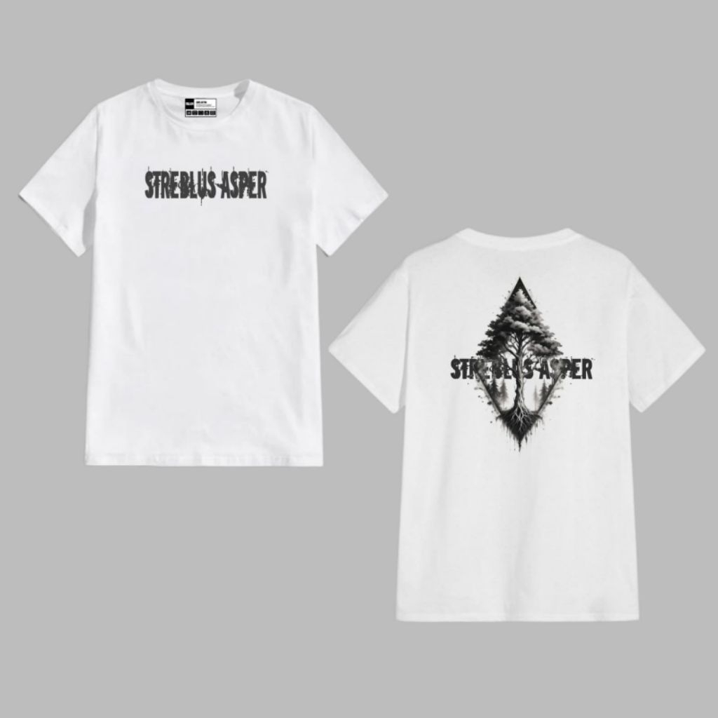 Kaos Bonsai Putih T-shirt Bonsai Streblusasper Unisex Atasan Pria Wanita Katun Tebal Halus