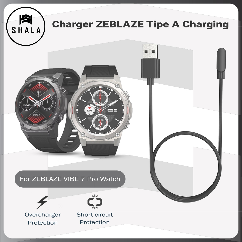 Kabel Charger ZEBLAZE VIBE 7 Pro Smartwatch Tipe A Charging