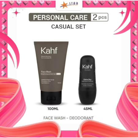 * STAR * Kahf Paket Personal Care Isi 2 (Face Wash 100 coklat + Deodorant hitam) - Casual Set