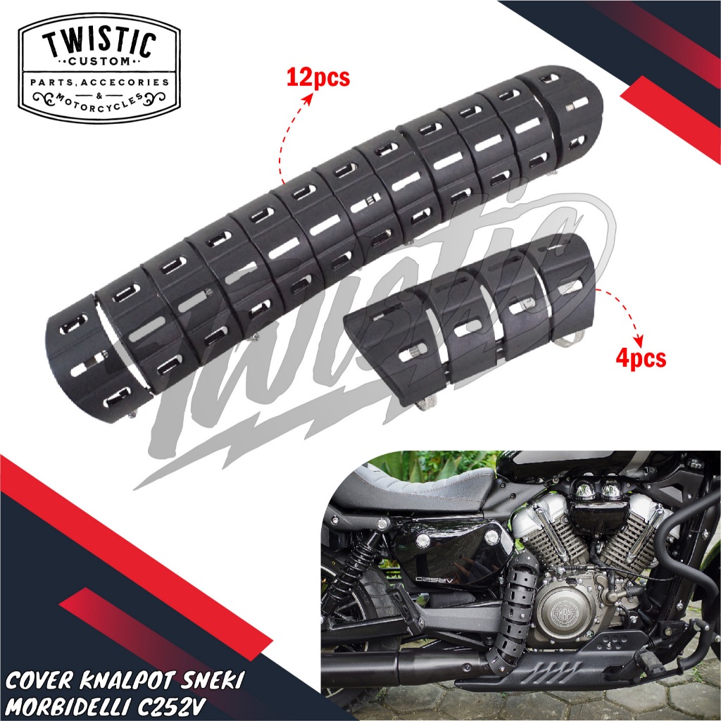 Cover Shield Pelindung Leher Pipa Knalpot Sneki Set Anti Panas Motor Morbidelli C252V C252 V C 252 V