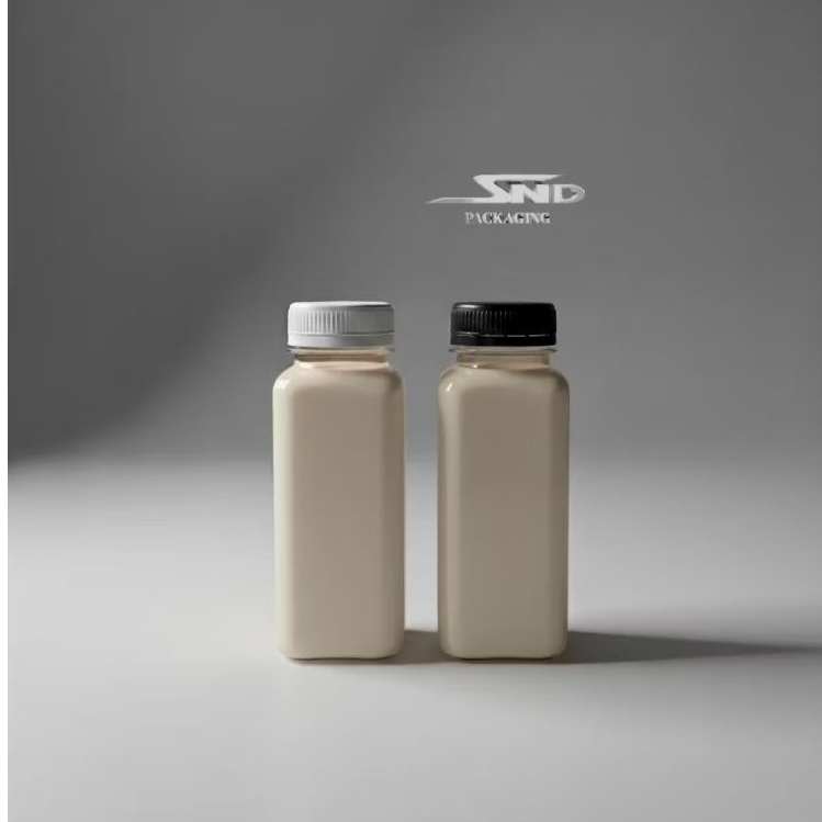 Botol Kick 250ml Kotak ( 18gram)Botol Plastik Kotak 250ml- PET