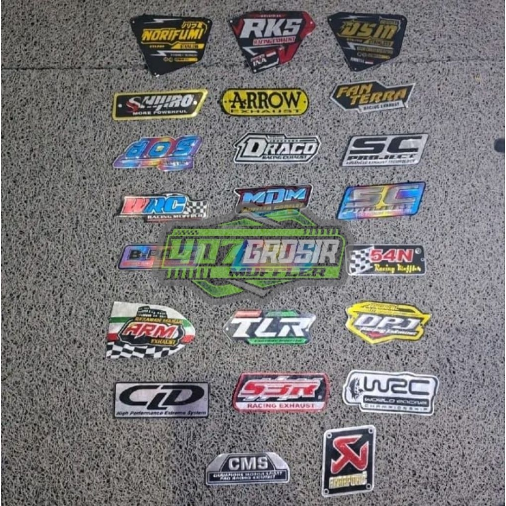 Emblem knalpot MDM Shijiro ARM B-pas Fantera BSSDRACO TLR CMS RKS CLD