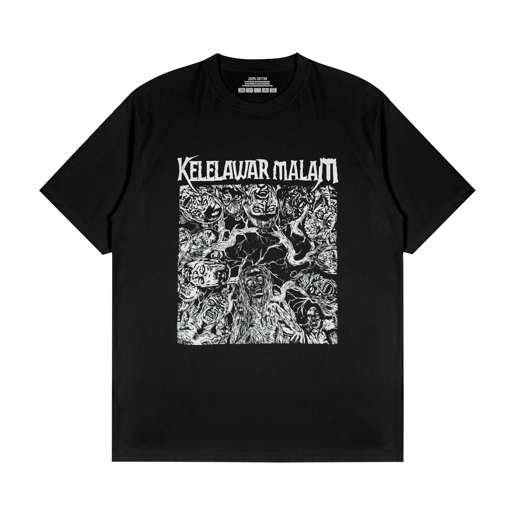 KELELAWAR MALAM akar pohon / kaos kelelawar malam / kaos band / kaos musik metal terlaris
