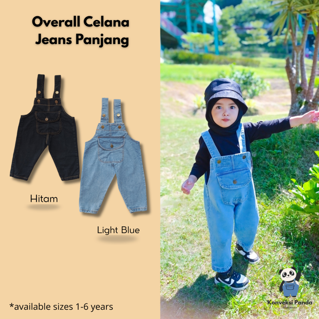 Overall Celana Panjang Anak Bahan Jeans