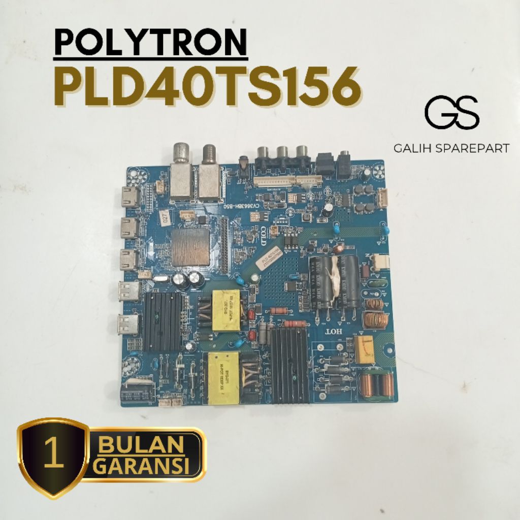MESIN TV / MAINBOARD TV POLYTRON PLD40TS156 MB - MODUL - MOBO - MOTHERBOARD TV POLYTRON