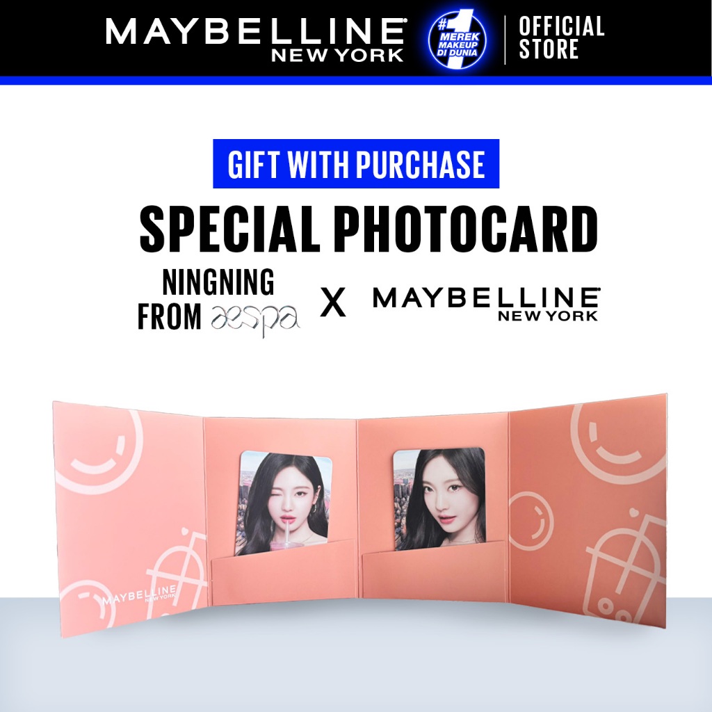 (FREE GIFT - DO NOT ORDER) MAYBELLINE Official NingNing AESPA Exclusive Signed Photocard
