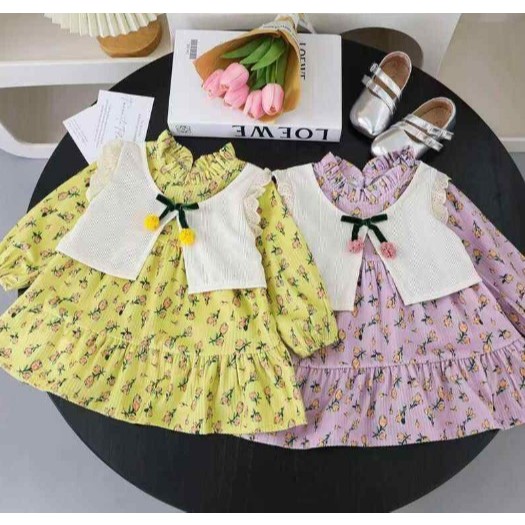 MOMMERESELLER - Dress balita lengan panjang / Dress balita lucu