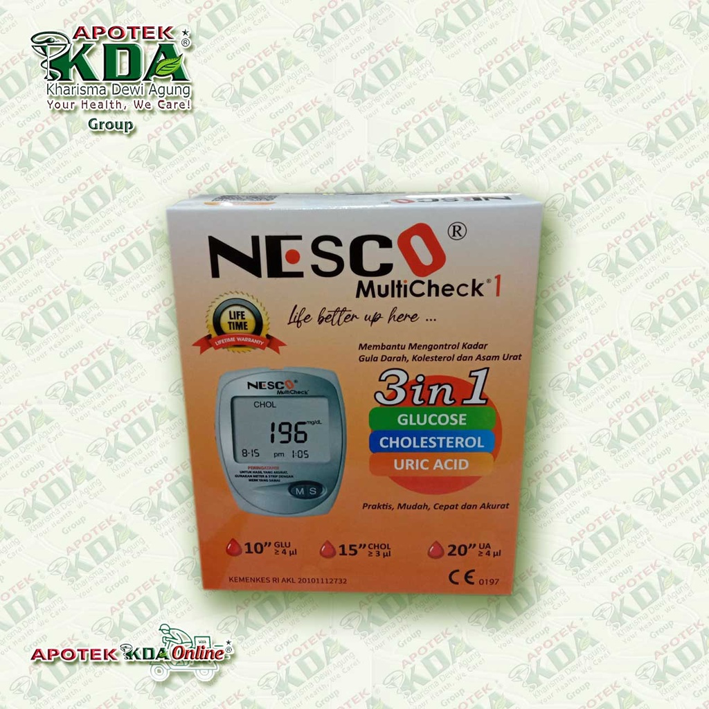 ALAT NESCO MULTICHECK NO.1 (TES GULA DARAH, KOLESTEROL, ASAM URAT)