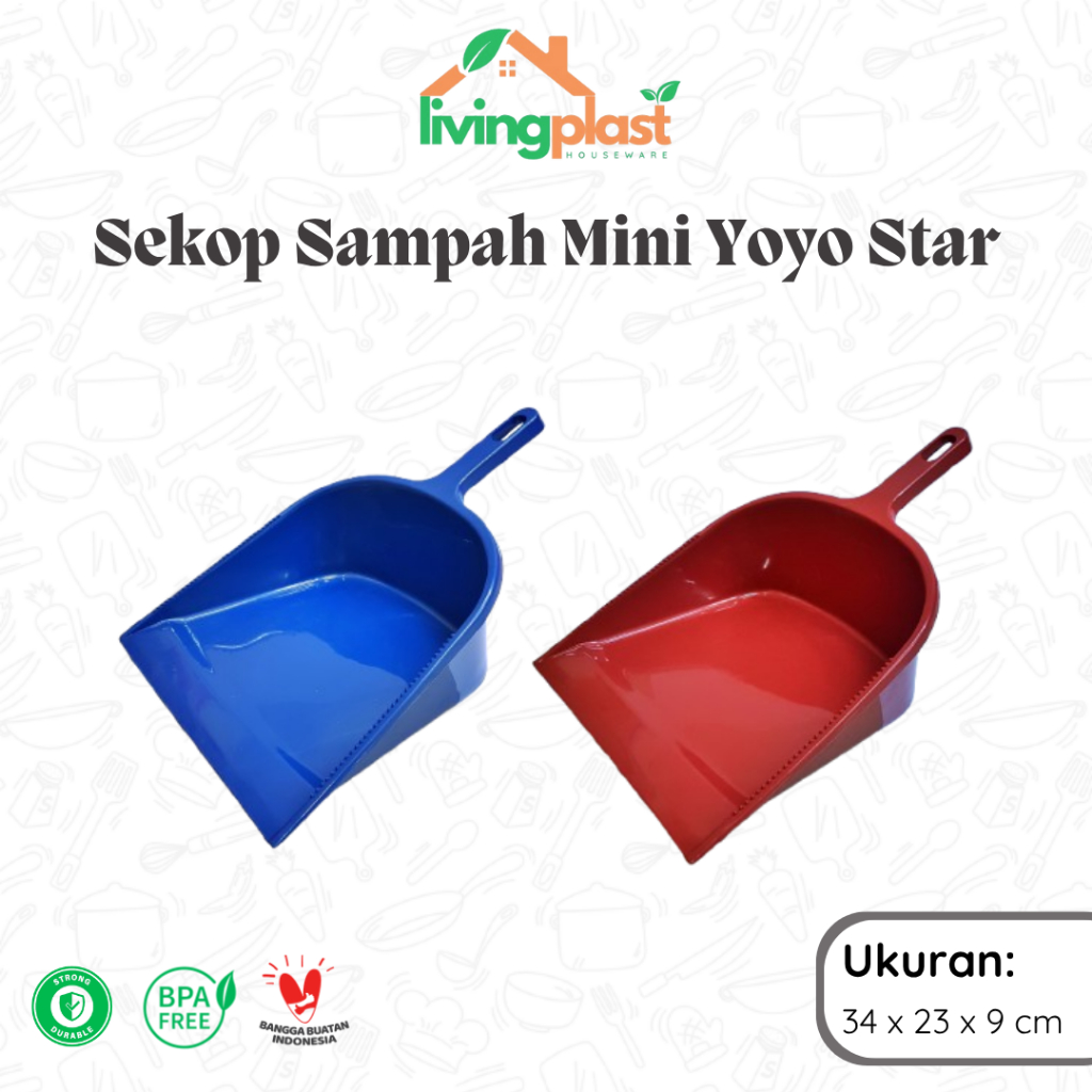 Sekop Sampah Mini Yoyo Star / Sekop Sampah Mobil / Sekop Plastik Kecil / Sekop Debu / Pengki Plastik