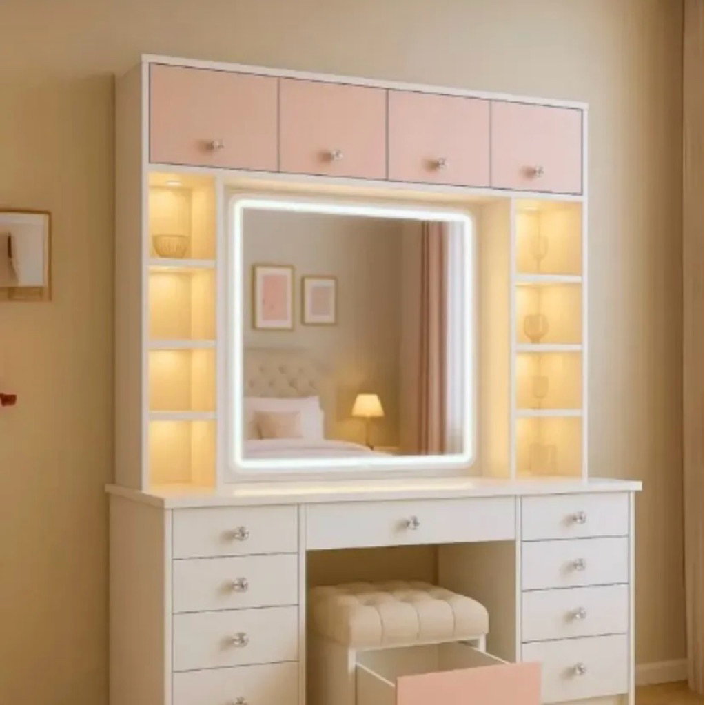 Meja Rias Pasang Mandiri Plywood brand Anchor France Bonus Kursi