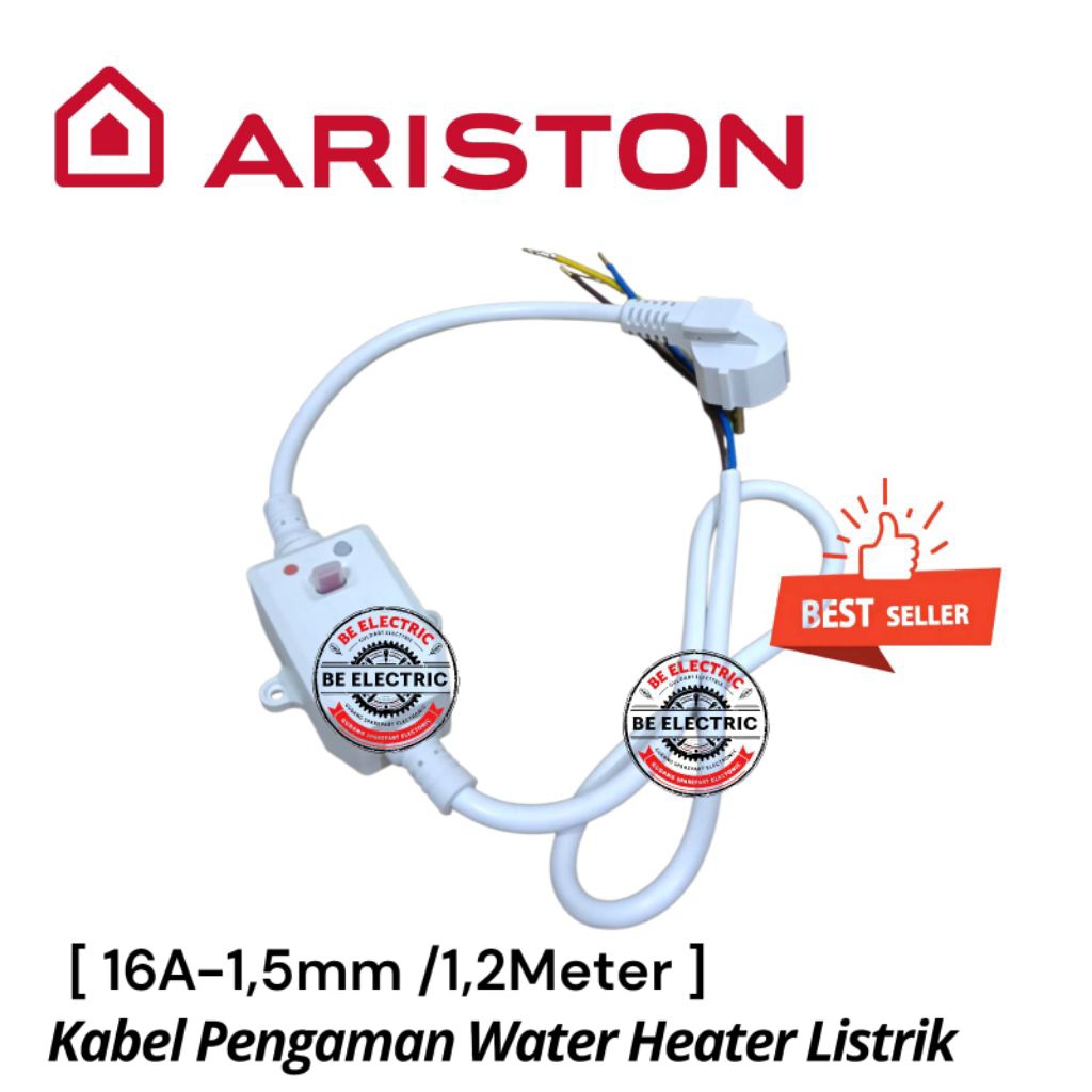 Ariston Kabel ELCB Water Heater Listrik Pengaman Arus / Anti setrum