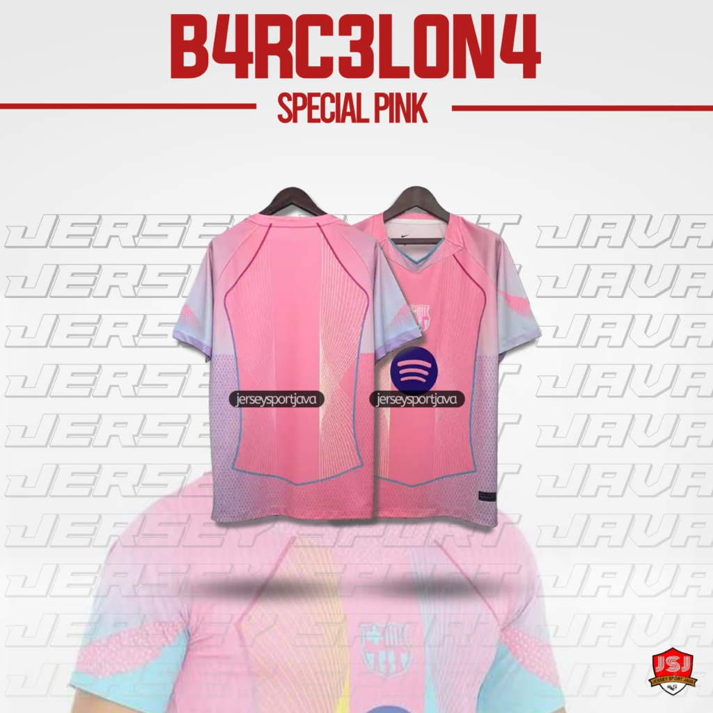 ( BISA COD ) JERSEY BAJU BOLA PRIA BARCELONA SE PINK 2025 2026 NEW GRADE ORI IMPORT - BEST HIGT QUAL
