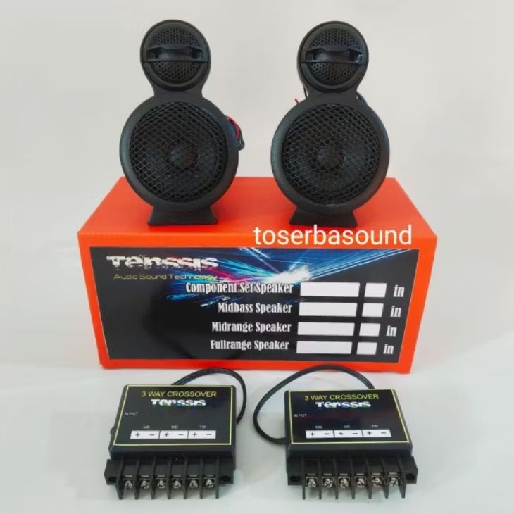 Speaker 2way Tensis model susun plus crossover pasif 3way audio mobil