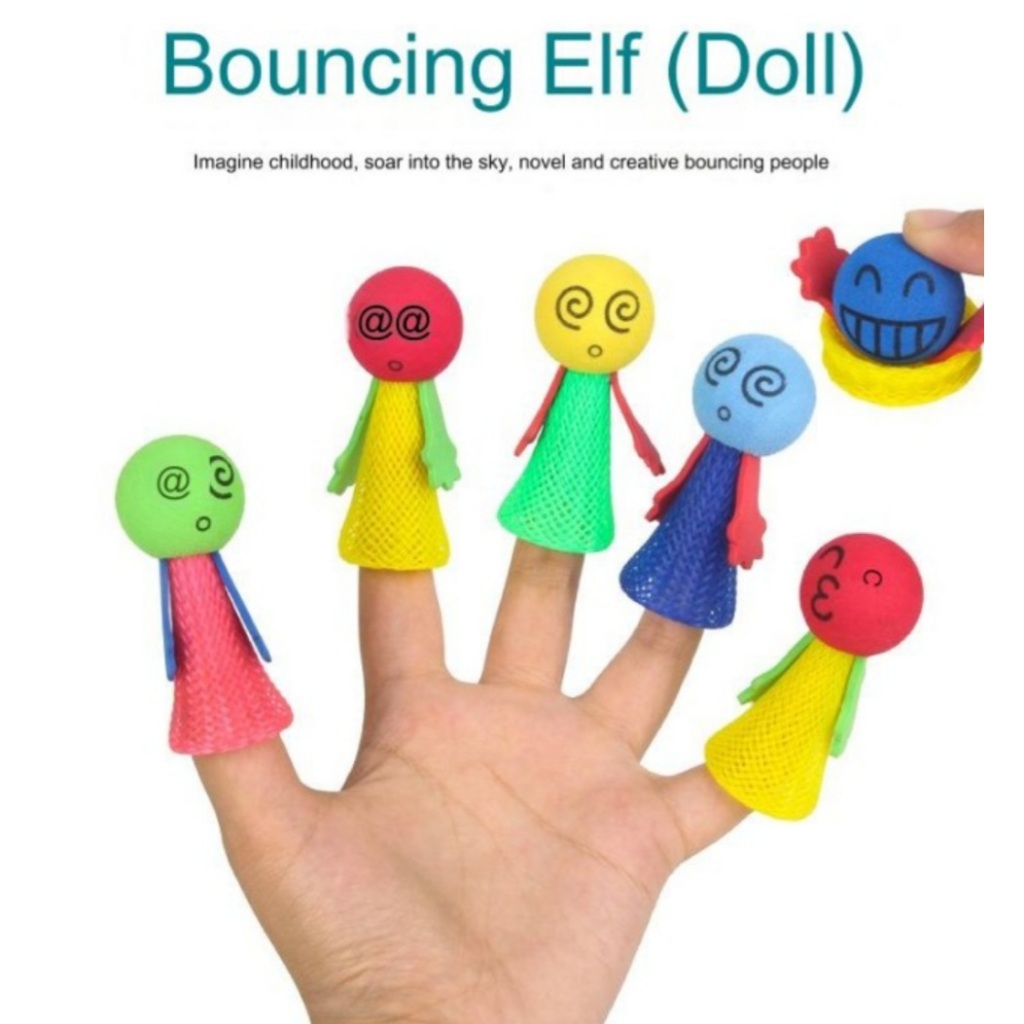 Mainan Anak Kutu Loncat Bouncy Ball Mainan Anak Pencet Loncat Emoji Ball