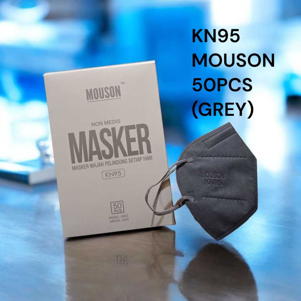 premium masker KN95 Mouson 1 box isi 50pcs original emboss 5ply