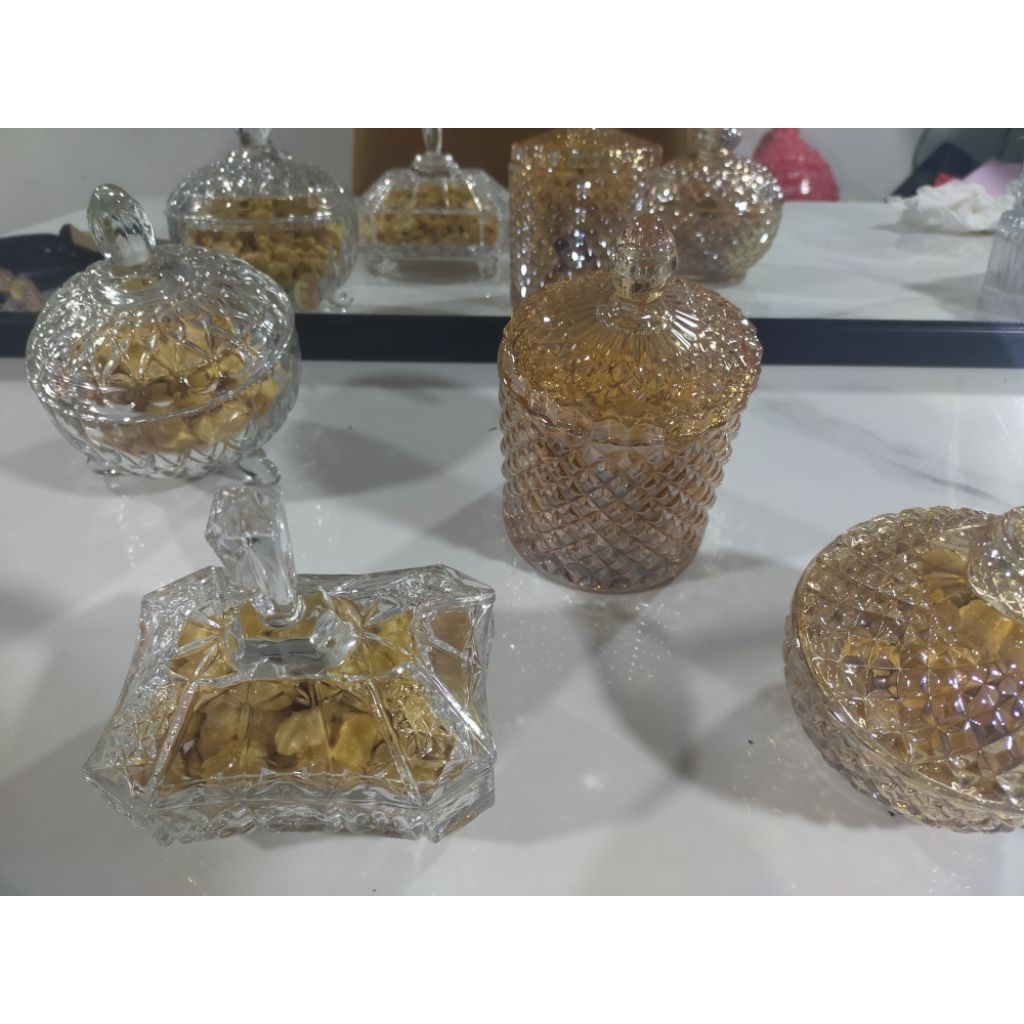 PROMO TOPLES KRISTAL + KACANG POLO MURAH MERIAH/CRYSTAL JAR TOWER/CANDY JAR / HAMPERS