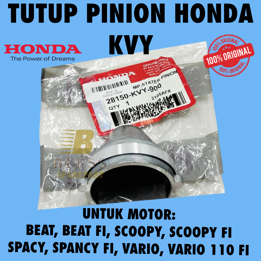 TUTUP PINION GIGI STATER KODE-KVB/KVY ASLI AHM HONDA BEAT/SCOOPY/VARIO KARBU-FI KUALITASJAMINPRESISI
