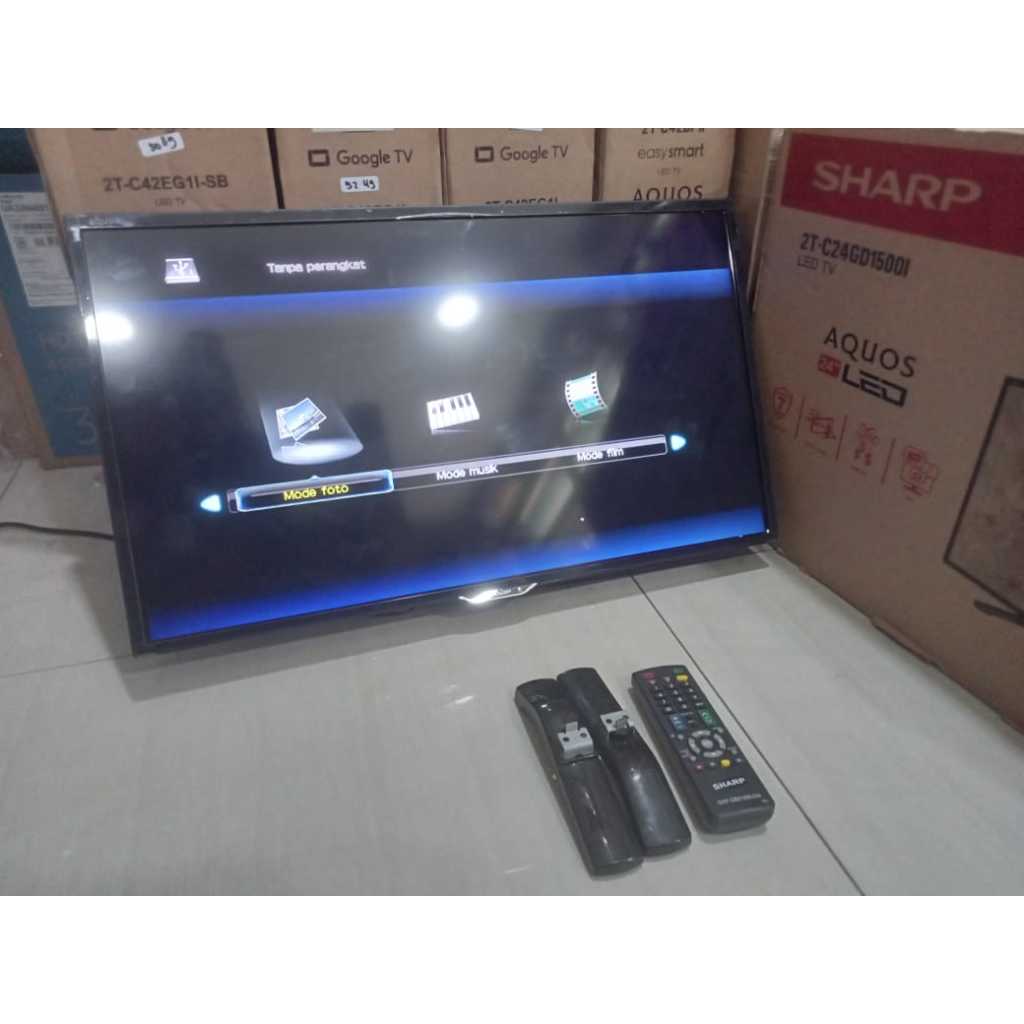 TV LED Sharp 24 Inch HD Digital TV HDMI USB DVB-T2 Kondisi bekas masih segel 5536F