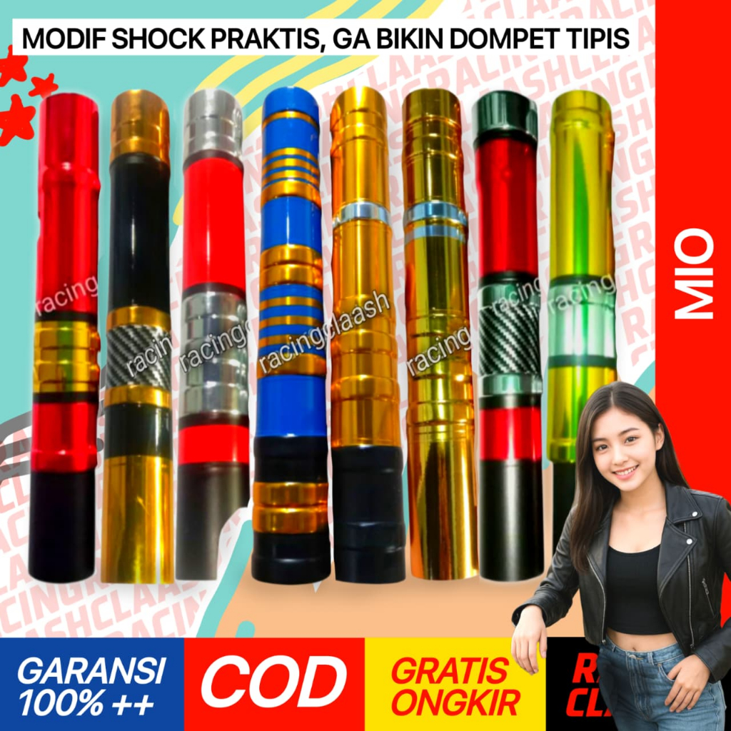 Racing Claash Cover Shock Depan Mio Cover Shok Skok Sok Mio Sporty M3 Soul Gt Smile Z All New Old 2