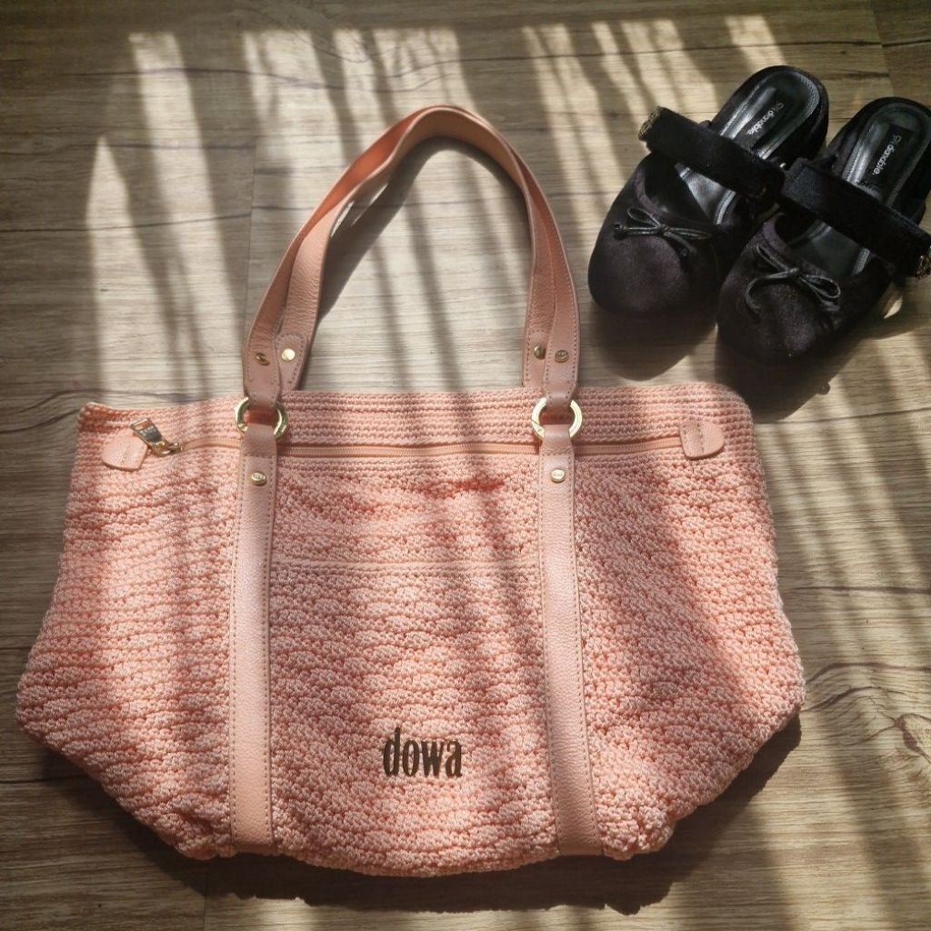 DOWA - LIKE NEW tas tote warna [peach] [Brown]